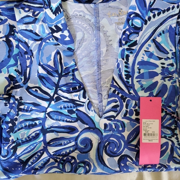 Lilly Pulitzer Emile Iris Blue Zanzibar Zoo XXS - Picture 7 of 8